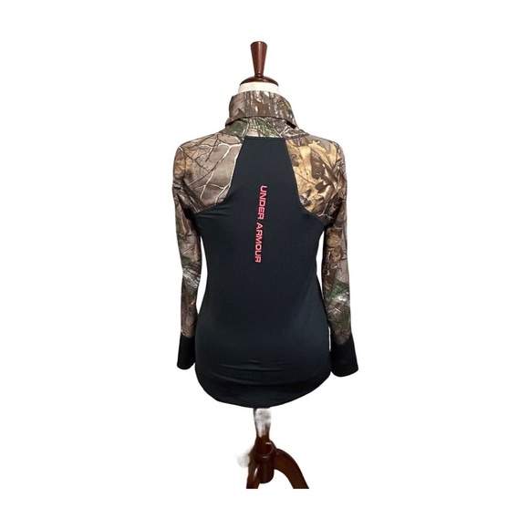 Under Armour Womens Top M Brown Camouflage Long Sleeve Heatgear Gaiter Neck - Picture 4 of 7